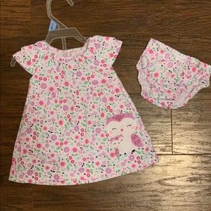 Owl dress with floral detailing